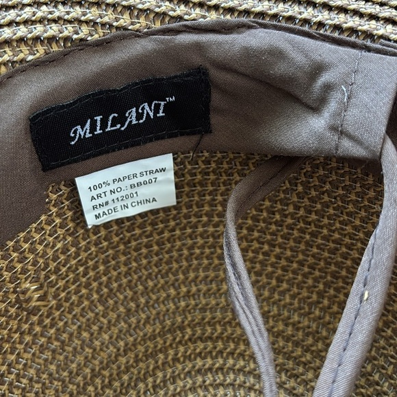 Milani UPF 50+ Sun protection floppy hat, natural,drawstring adjustable headband - Picture 8 of 11